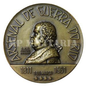 MEDALHA DO SESQUICENTENÁRIO DO ARSENAL DE GUERRA DO RIO • 1811 – 1961