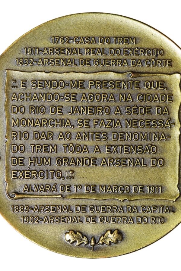 MEDALHA DO SESQUICENTENÁRIO DO ARSENAL DE GUERRA DO RIO • 1811 – 1961 - Imagem 3