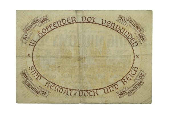CÉDULA DE NOTGELD 20.000.000 DE MARCOS ∙ PFALZ – 1923 - Imagem 3