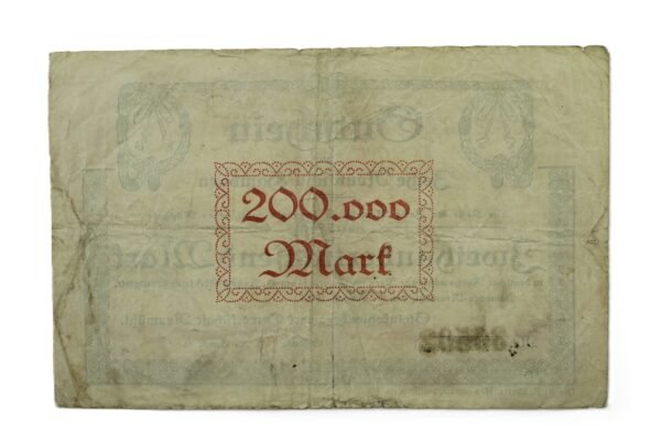 CÉDULA DE NOTGELD 200.000 DE MARCOS – 1923 - Imagem 3