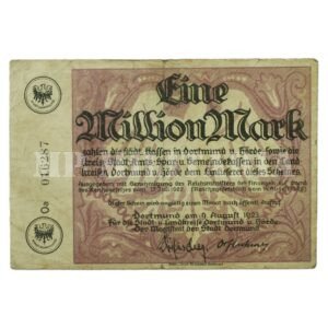 CÉDULA DE 1.000.000 DE MARCOS • DORTMUND – 1923