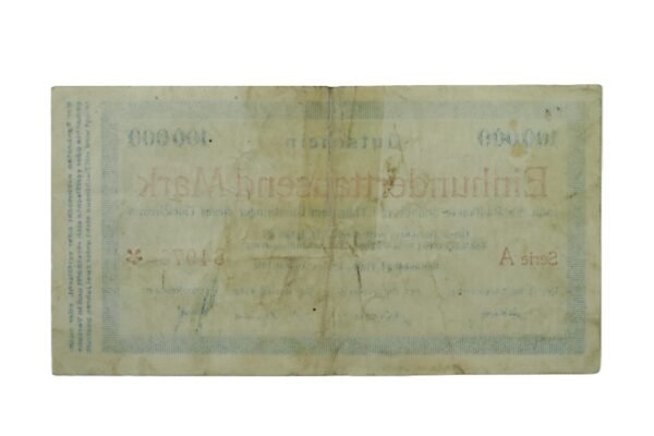 CÉDULA DE 100.000 DE MARCOS • SONNEBERG – 1923 - Imagem 3