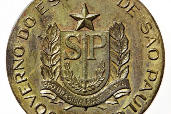 MEDALHA DO CENTENÁRIO DE TOBIAS DE AGUIAR FORÇA PÚBLICA DE SÃO PAULO – 1957 - Imagem 6