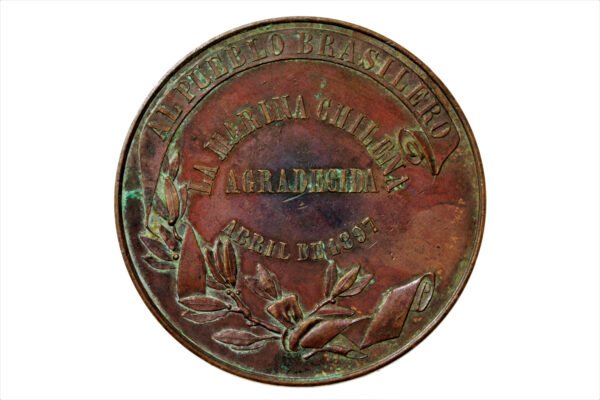 MEDALHA LA MARINA CHILENA AGRADECIDA – 1897 - Imagem 2