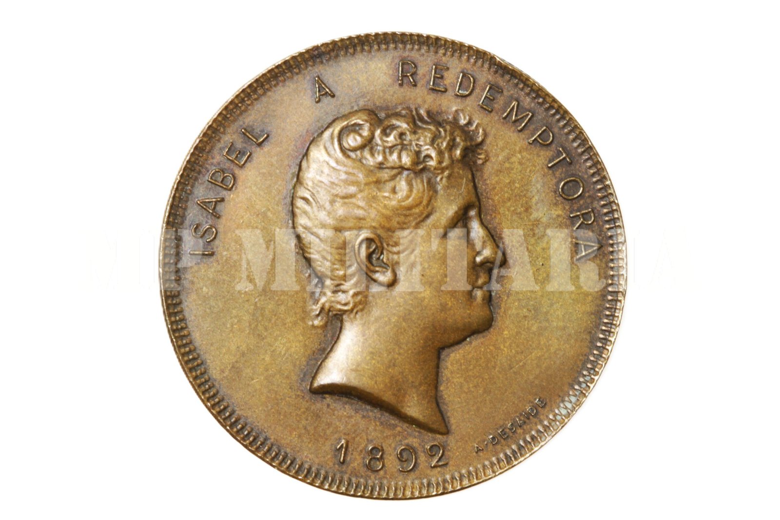 MEDALHA “ISABEL A REDENTORA” – 1892