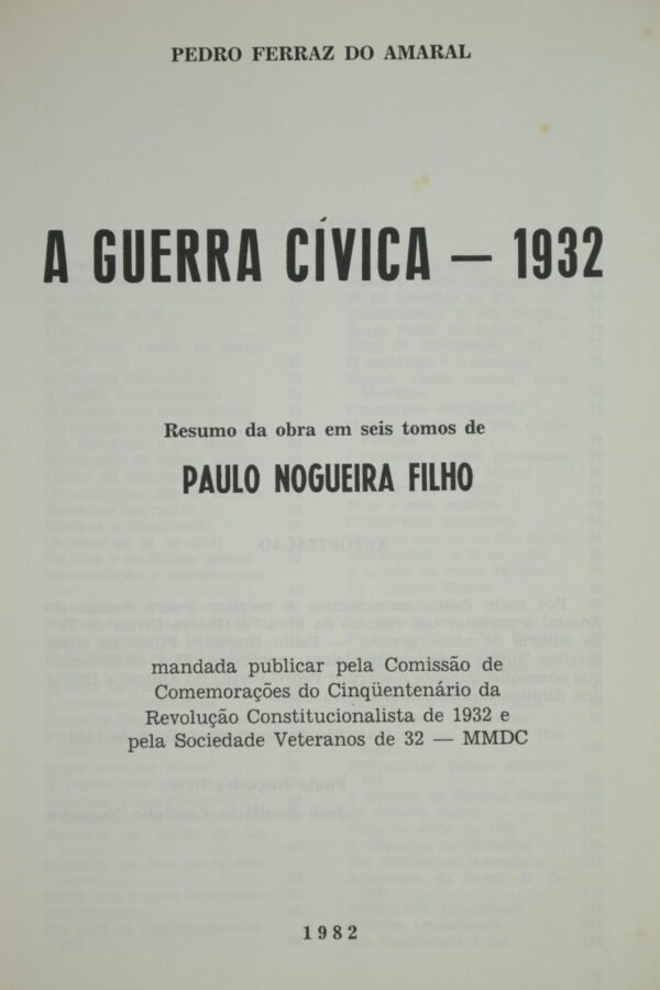 LIVRO A GUERRA CÍVICA DE 1932 - Imagem 2