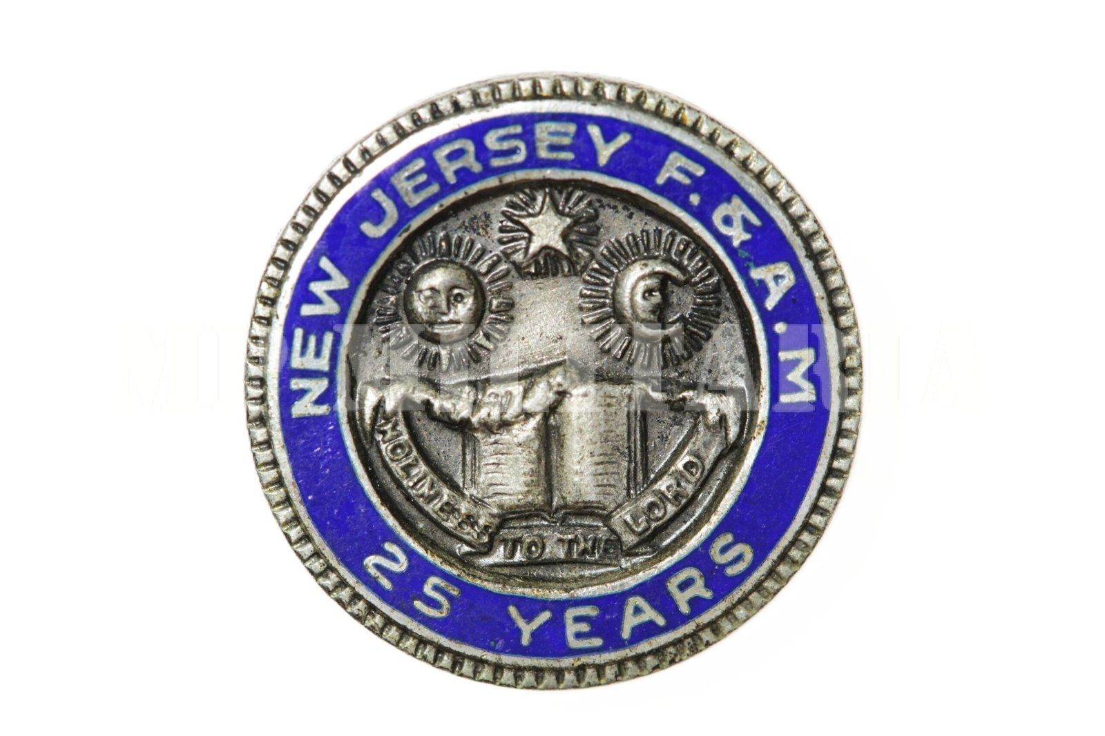 ANTIGO DISTINTIVO / PIN DE DA MAÇONARIA DE NEW JERSEY ESTADOS UNIDOS