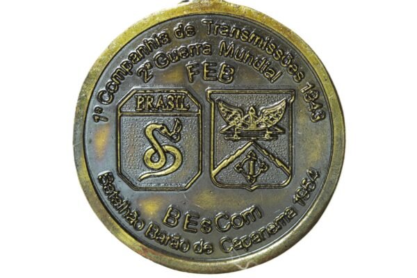 MEDALHA BARÃO DE CAPANEMA – 1ª COMPANHIA DE COMUNICAÇÕES 1945 FEB – BEsCom - Imagem 4