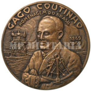 MEDALHA HOMENAGEM DO BRASIL AO PILOTO GAGO COUTINHO • CENTENÁRIO NASCIMENTO 1869 – 1969