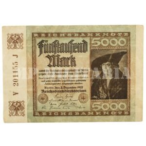 CÉDULA DE 5.000 DE MARCOS – 1922