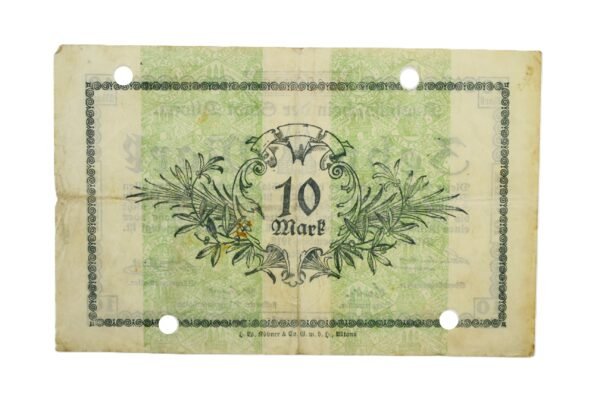 CÉDULA DE 10 DE MARCOS • ALTONA • 1918 - Imagem 3
