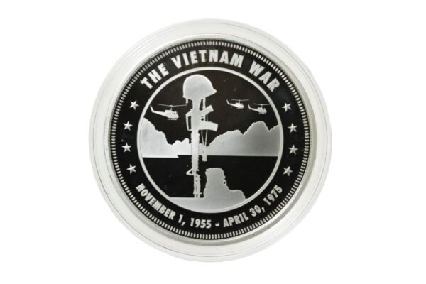 MEDALHA PROOF COMEMORATIVAS DAS BATALHAS DA GUERRA DO VIETNÃ – BATTTLE OF IA DRANG VALLEY - Imagem 2