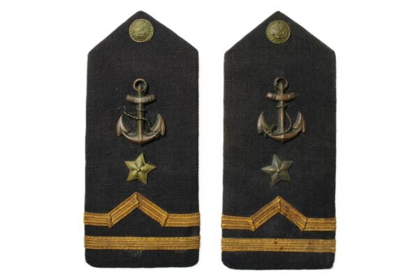 ANTIGO PAR DE PLATINAS DE ALUNO DO COLÉGIO NAVAL – MARINHA DO BRASIL