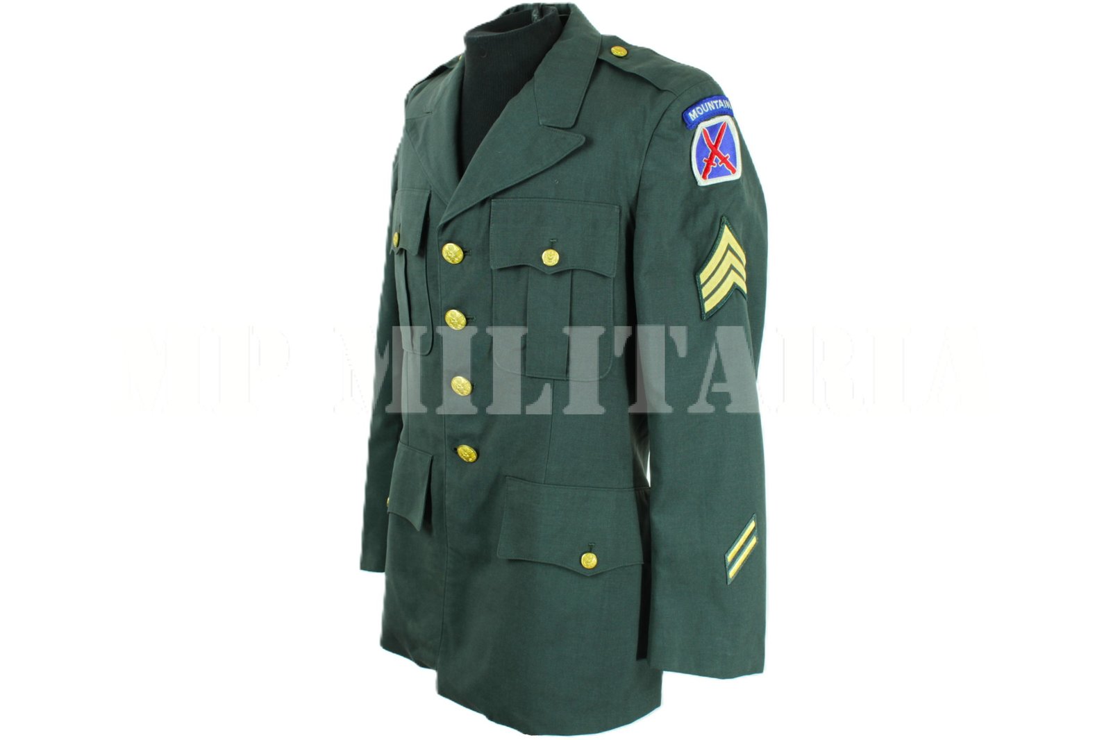 TÚNICA DE SARGENTO DA X DE MONTANHA DO EXÉRCITO AMERICANO