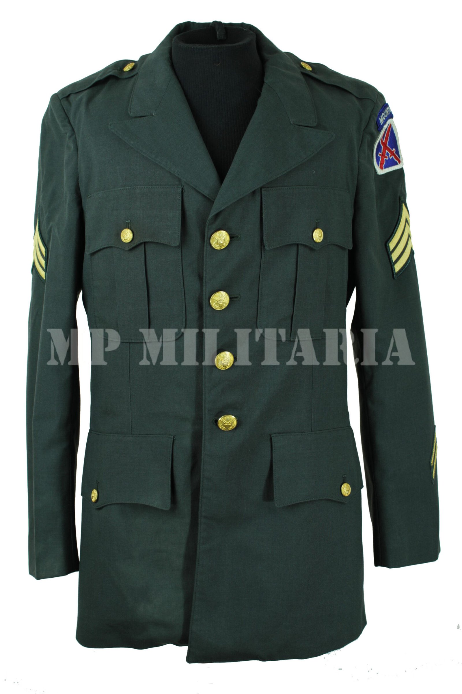 TÚNICA DE SARGENTO DA X DE MONTANHA DO EXÉRCITO AMERICANO - Imagem 3