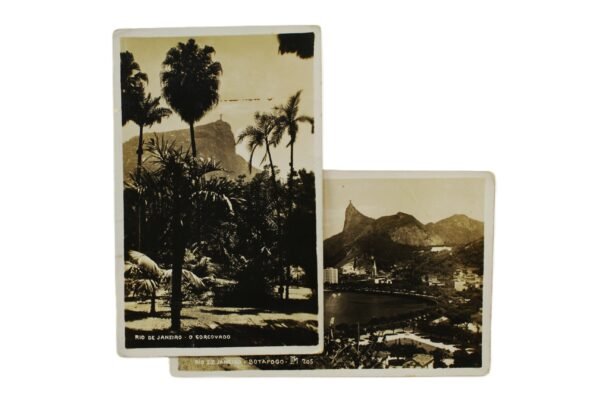 DUAS FOTOS POSTAIS DO RIO DE JANEIRO, COM VISTA DO CORCOVADO – 1941