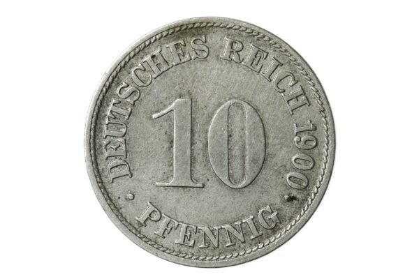 MOEDA DE 10 PFENNIG 1900 D – ALEMANHA - Imagem 2