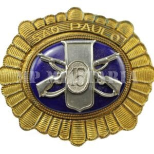 ANTIGA INSÍGNIA DE QUEPE DO 15ª COMPANHIIA BATALHÃO DA FORÇA PÚBLICA DE SÃO PAULO – PRAÇA