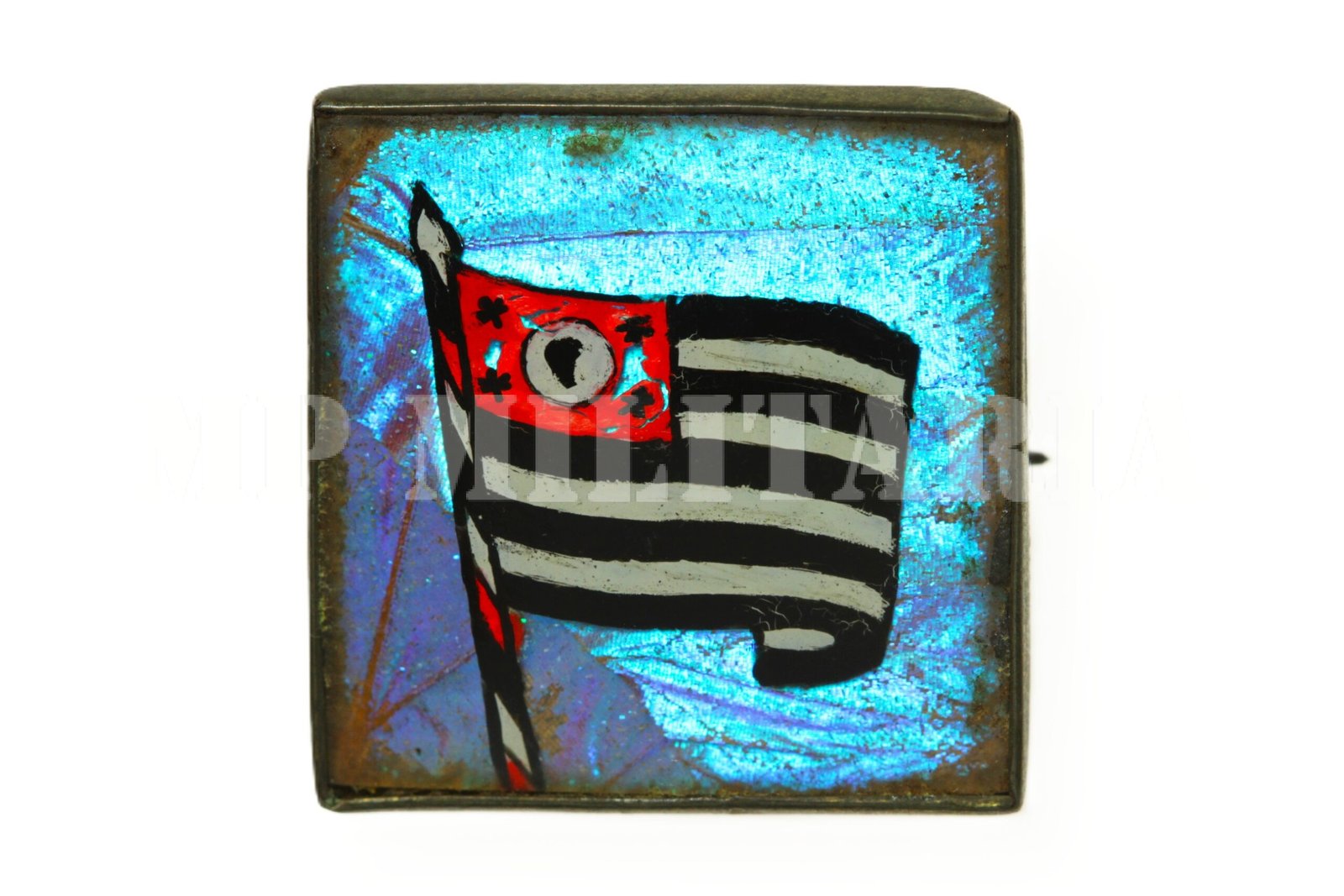 RARO PIN BANDEIRA PAULISTA SOBRE ASAS DE BORBOLETA – REVOLUÇÃO DE 1932