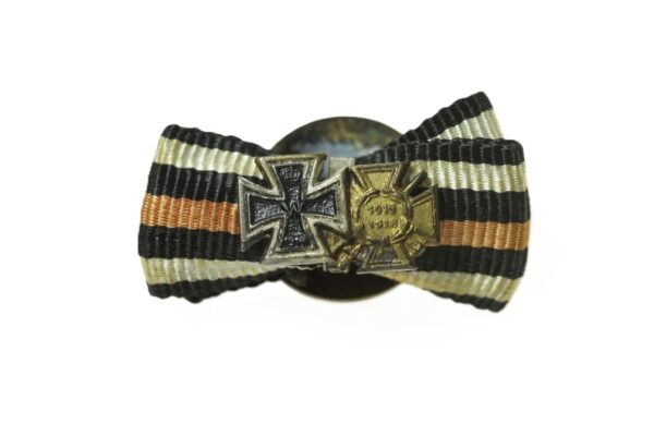 BOTONIERE DA CRUZ DE FERRO I E II CLASSE E CRUZ DE HINDENBURG COM ESPADAS – I GUERRA
