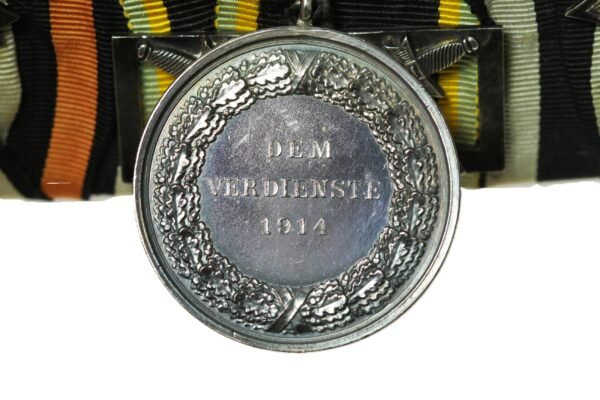 BARRETE DE MEDALHAS, COM CRUZ DE FERRO E MEDALHA DE HONRA SAXE-WEIMAR-EISENACH 1914 – I GUERRA - Imagem 6