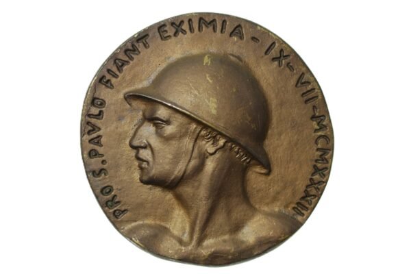RARO BRONZE / MEDALHÃO CABEÇA DE SOLDADO – REVOLUÇÃO DE 1932