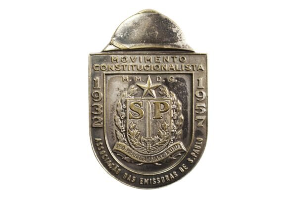 BADGE / DISTINTIVO DA ASSOCIAÇÃO DAS EMISSORAS DE SÃO PAULO – REVOLUÇÃO DE 1932