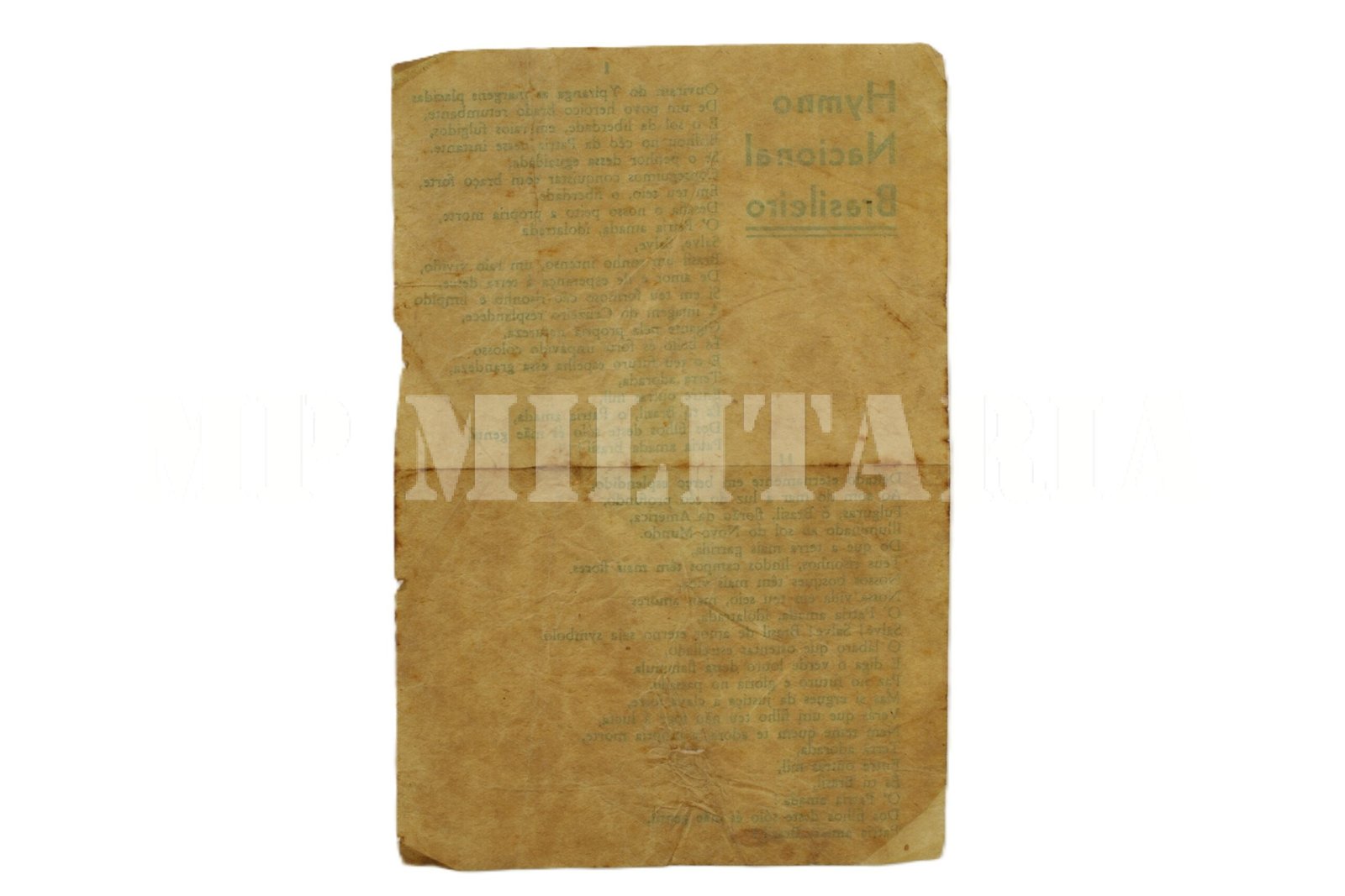 PANFLETO DO HINO NACIONAL – REVOLUÇÃO DE 1932 - Imagem 2