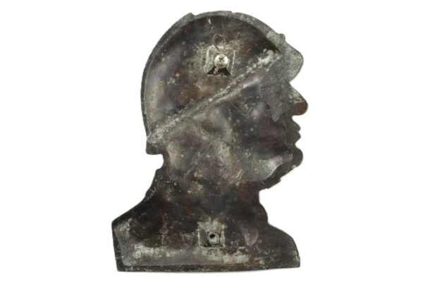 ESCULTURA BUSTO DE MUSSOLINI IL DUCE COM CAPACETE • FEITA NO BRASIL – ANOS 40 - Imagem 3