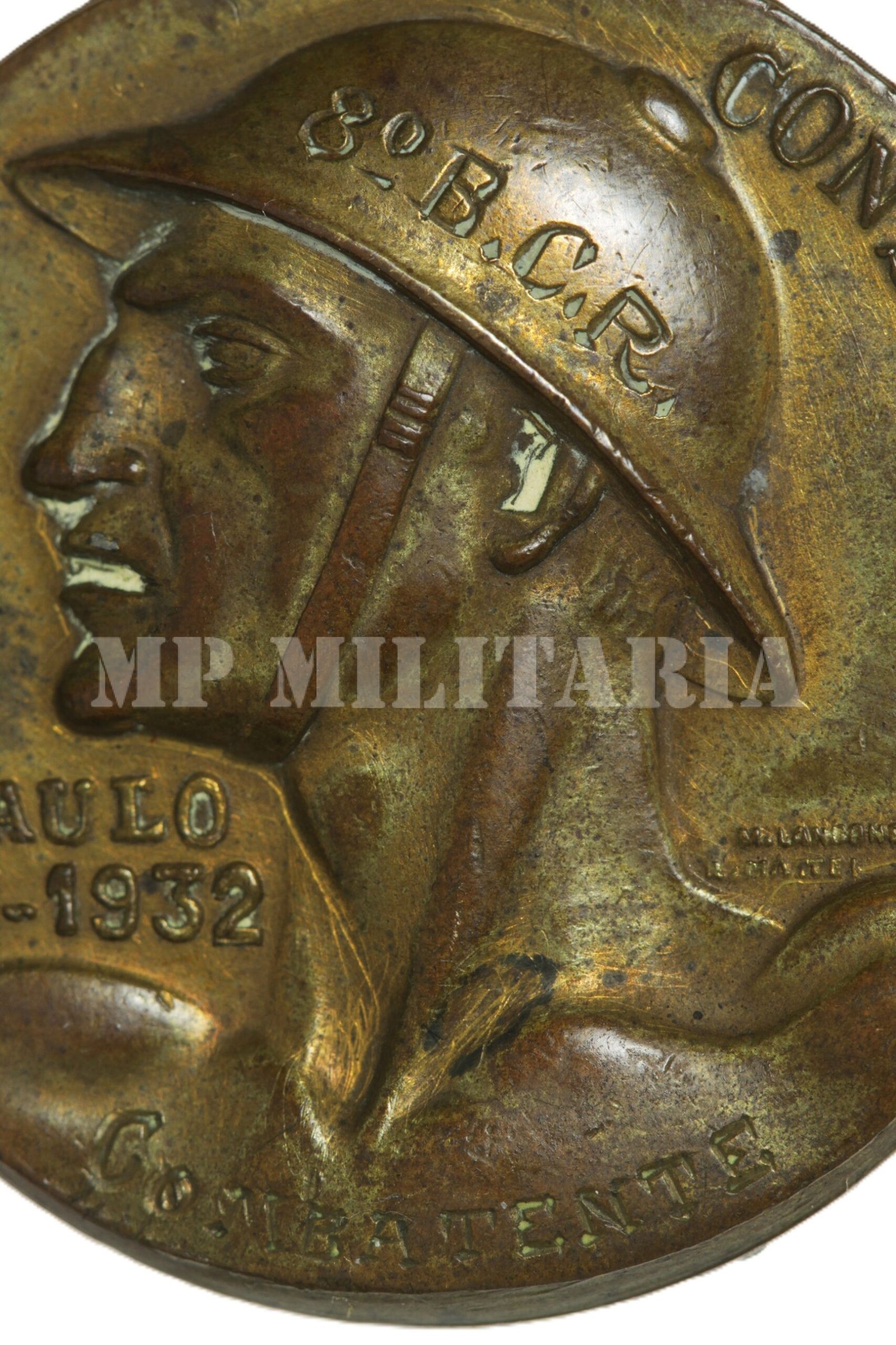 RARA MEDALHA PELA CONSTITUIÇÃO • 8º BCR, VOLUNTÁRIOS DA REGIÃO DE SANTOS – REVOLUÇÃO DE 1932 - Imagem 2