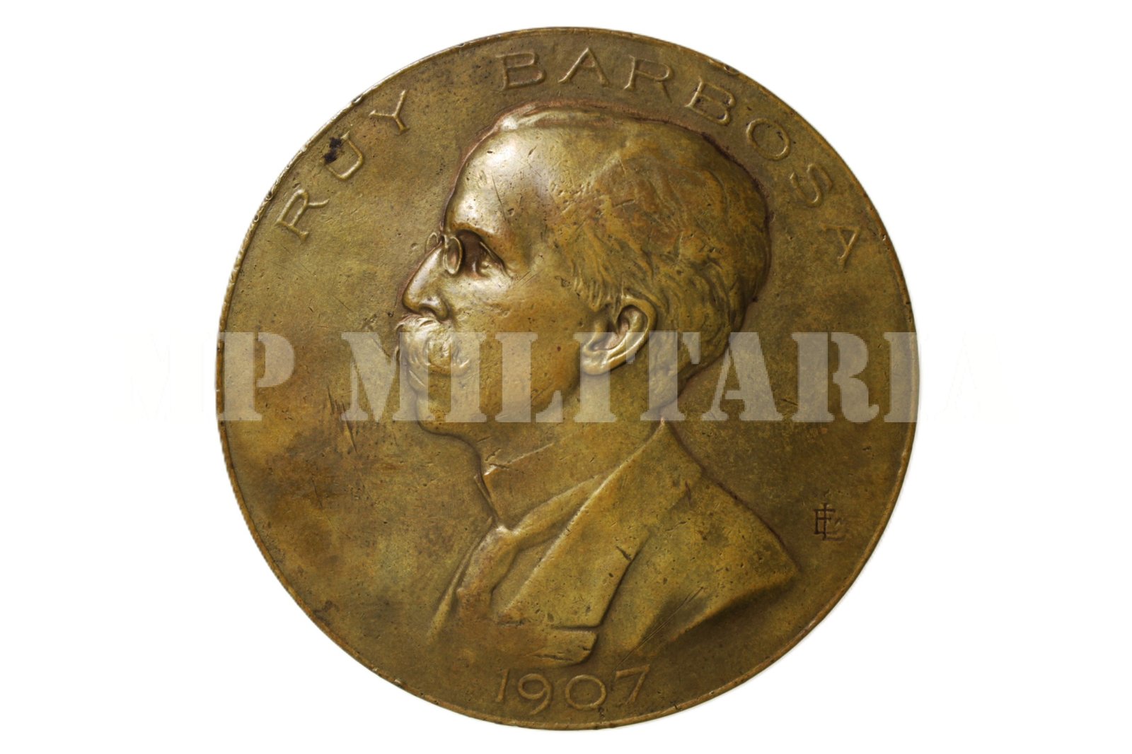 MEDALHA HOMENAGEM DO GOVERNO BRASILEIRO A RUY BARBOSA – 1907