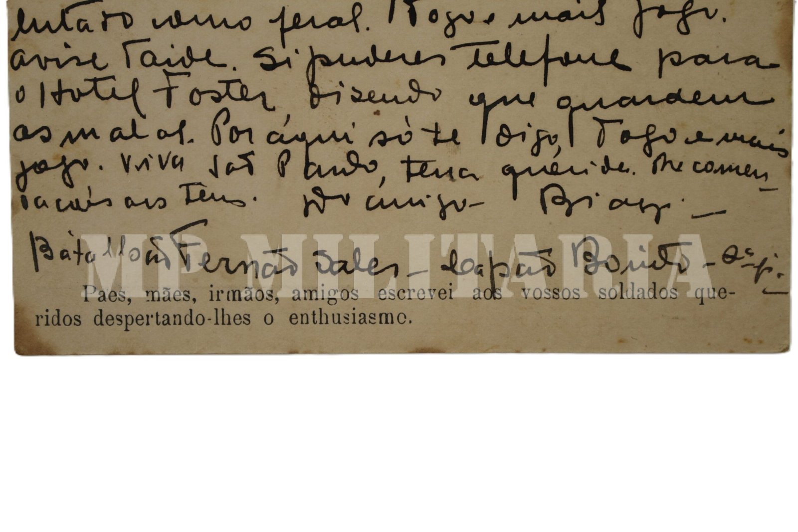 CARTÃO POSTAL DO CORREIO MILITAR MMDC ∙ BATALHÃO FERNÃO SALES – REVOLUÇÃO DE 1932 - Imagem 4