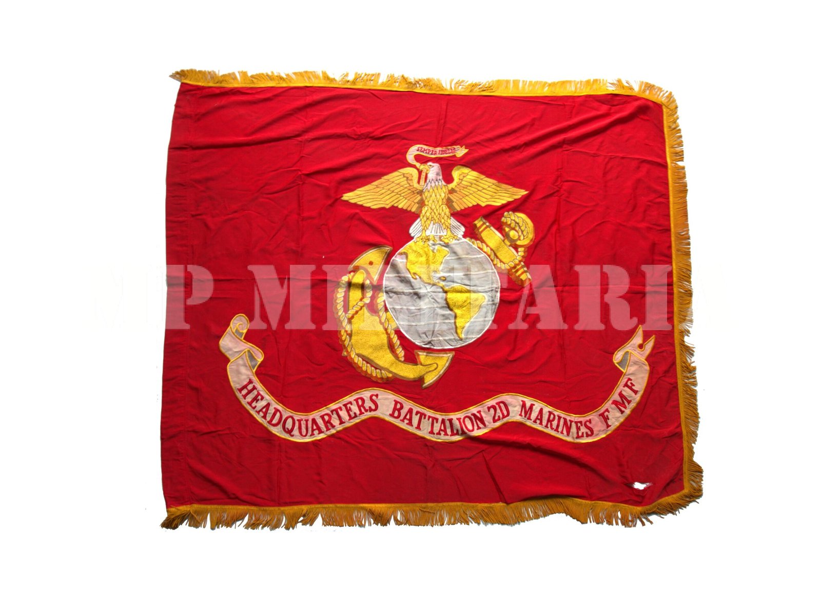 BANDEIRA BORDADA DOS FUZILEIROS NAVAIS AMERICANOS - 2nd MARINE DIVISION