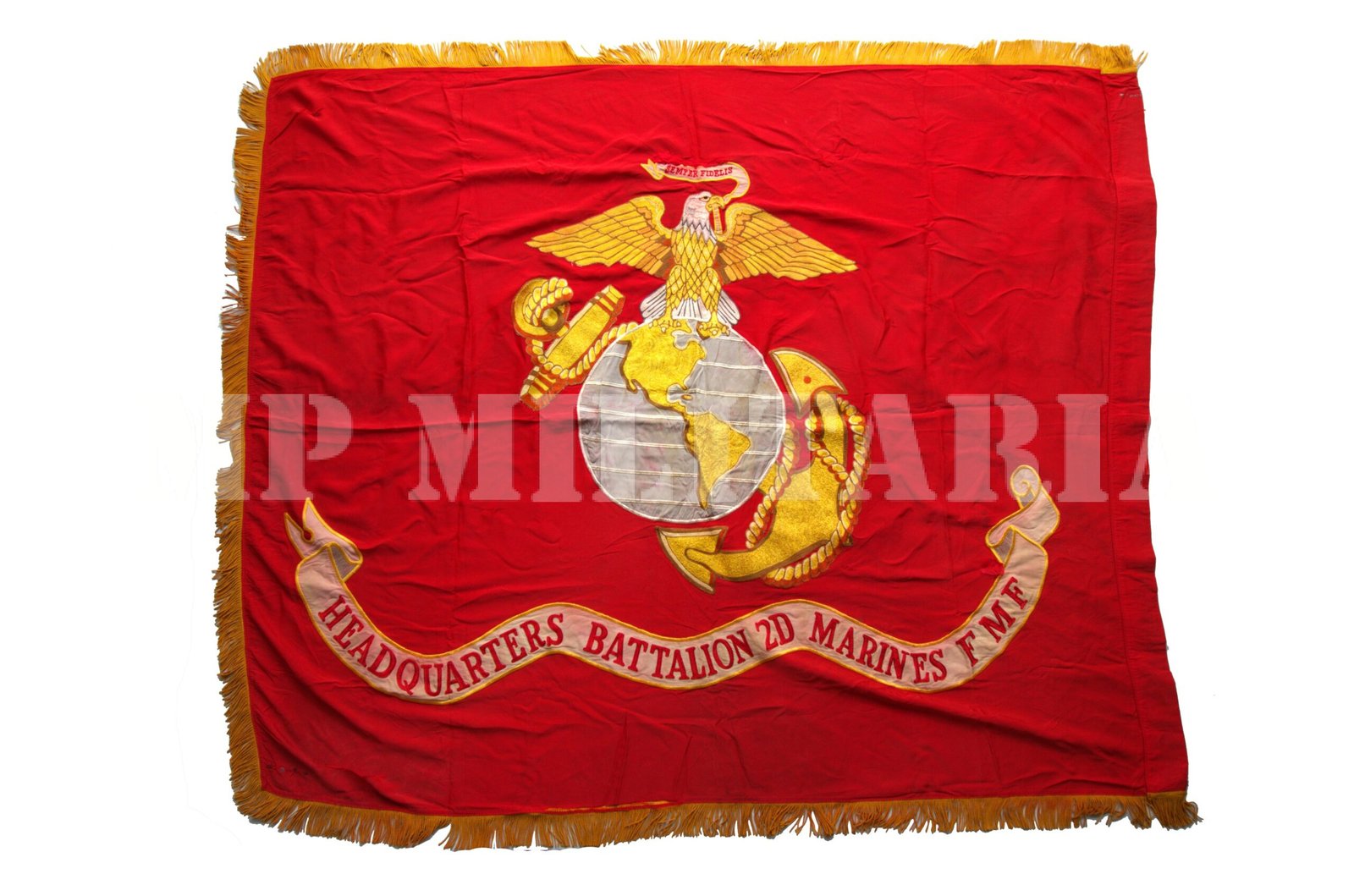 BANDEIRA BORDADA DOS FUZILEIROS NAVAIS AMERICANOS - 2nd MARINE DIVISION - Imagem 2