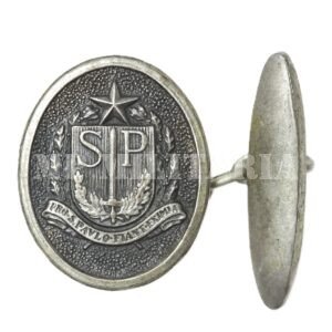 RARA ABOTOADURA BRASÃO DE SÃO PAULO, OVAL – REVOLUÇÃO DE 1932