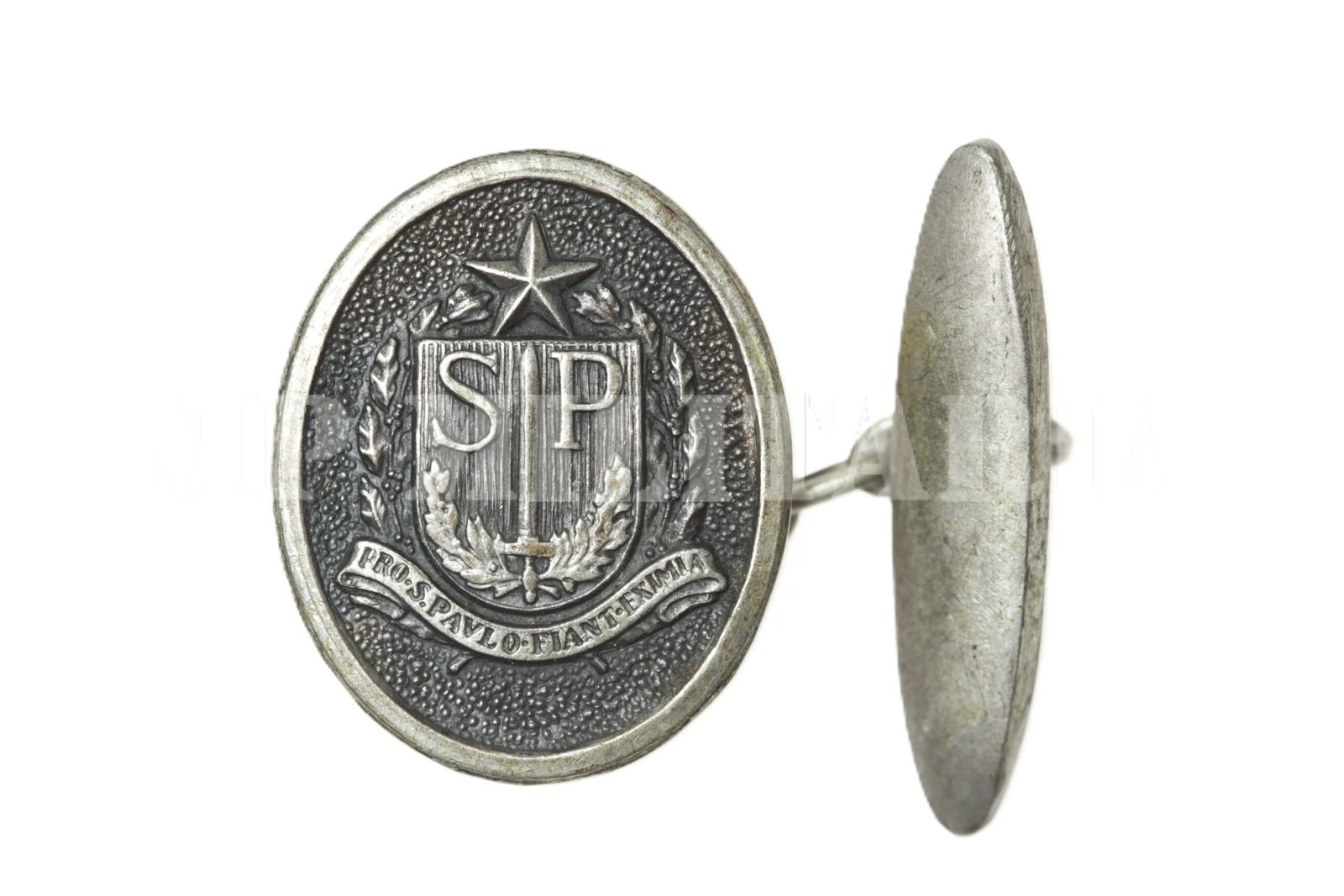 RARA ABOTOADURA BRASÃO DE SÃO PAULO, OVAL – REVOLUÇÃO DE 1932