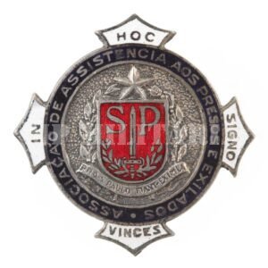 RARO PIN / DISTINTIVO DA ASSOCIAÇÃO DE ASSISTENCIA AOS PRESO E EXILADOS – REVOLUÇÃO DE 1932