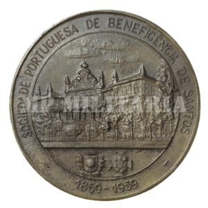 MEDALHA DO CENTENÁRIO DO HOSPITAL BENEFICÊNCIA PORTUGUESA DE SANTOS 1859 – 1959