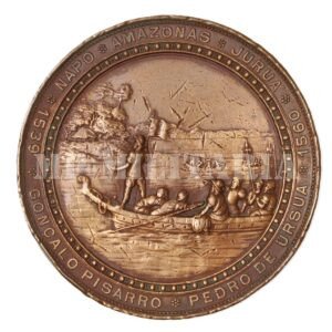 MEDALHA DE 1900 4º CENTENÁRIO DO DESCOBRIMENTO DO BRASIL – CONQUISTA AMAZONAS