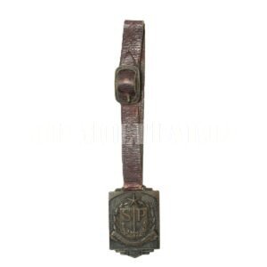 RARA CHATELAINE COM COURO E PROPAGANDA ∙ BRASÃO – REVOLUÇÃO DE 1932