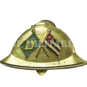 PIN CAPACETE COM BANDEIRAS • DOURADO – REVOLUÇÃO DE 1932