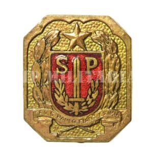 BRASÃO DE SÃO PAULO FEITO NO EXÍLIO EM PORTUGAL • DOURADO - REVOLUÇÃO 32