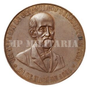 MEDALHA DE 1911 – CENTENÁRIO DE CHRISTIANO OTTONI PALADINO DAS ESTRADAS DE FERRO