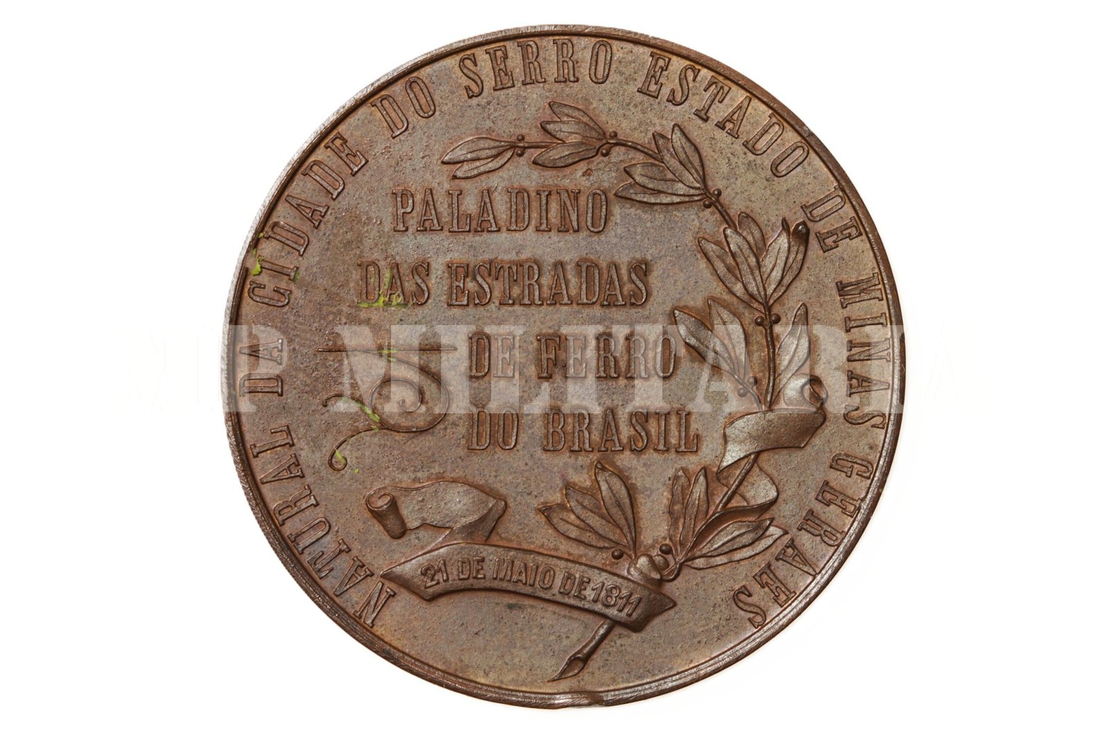 MEDALHA DE 1911 – CENTENÁRIO DE CHRISTIANO OTTONI PALADINO DAS ESTRADAS DE FERRO - Imagem 2