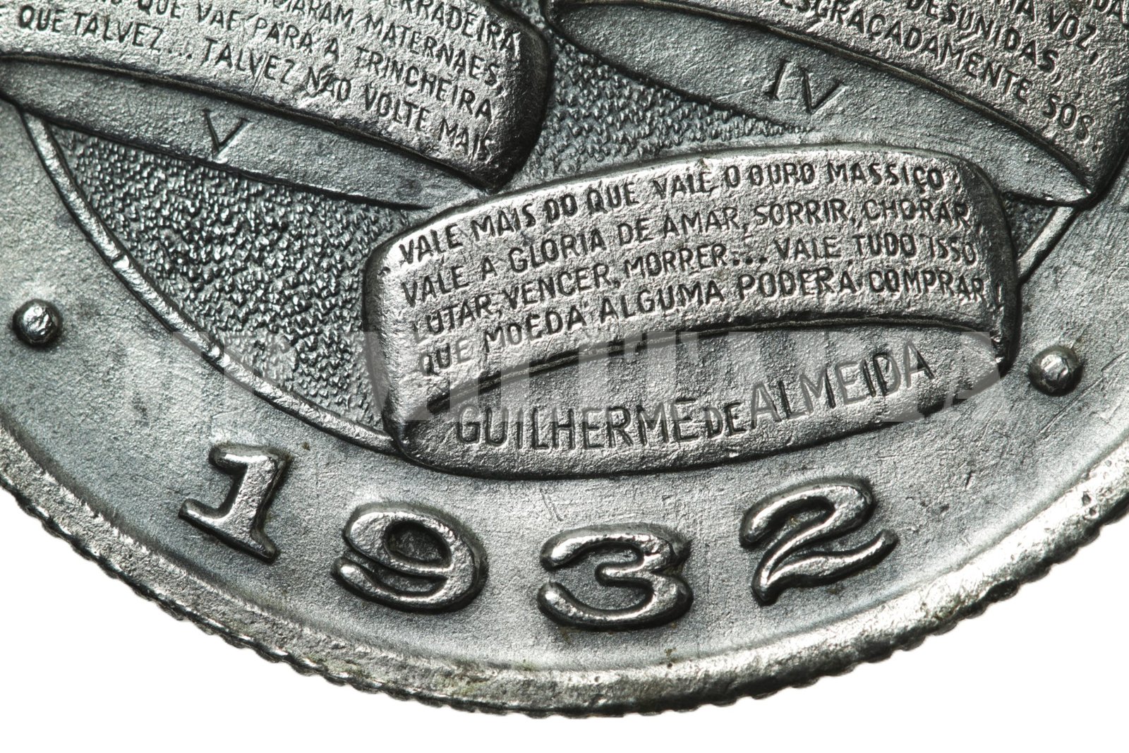 RARO BADGE DA MOEDA PAULISTA NA CAIXA E COM O POEMA – REVOLUÇÃO DE 32 - Imagem 6