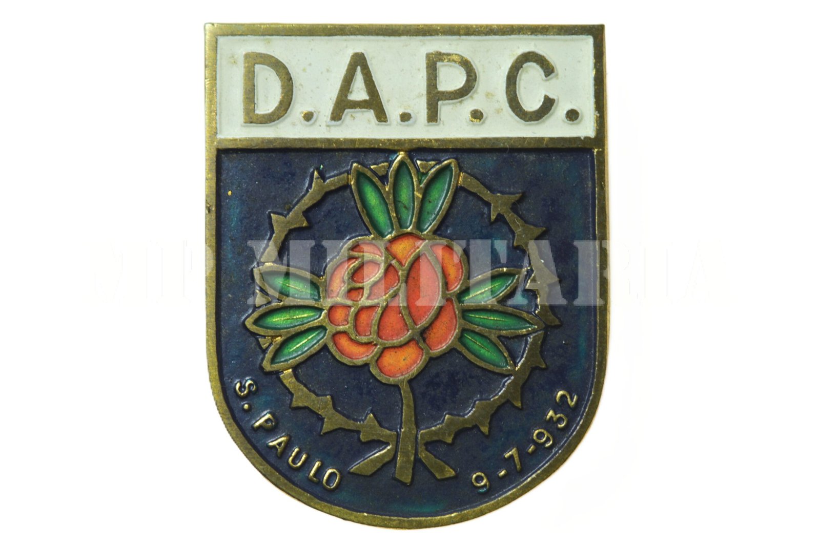 RARISSIMO PIN “D.A.P.C.” DEPARTAMENTO DE ASSISTÊNCIA A POPULAÇÃO CIVIL – REVOLUÇÃO DE 32