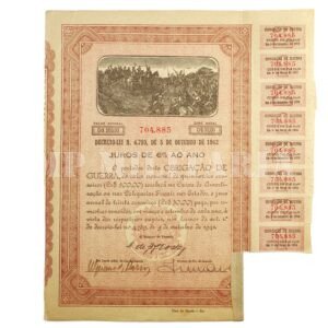 OBRIGAÇÃO DE GUERRA BRASILEIRO DE CR$500,00 – 1942 – II GUERRA