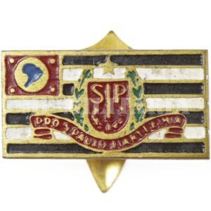 PIN / BROCHE – BANDEIRA COM BRASÃO – REVOLUÇÃO DE 1932