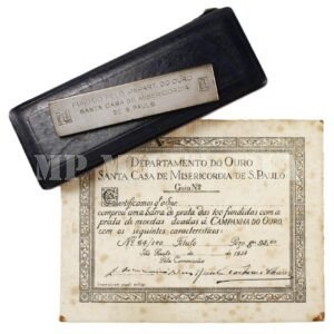 RARA BARRA DE PRATA DA CAMPANHA DO OURO • COM CERTIFICADO – REVOLUÇÃO DE 1932