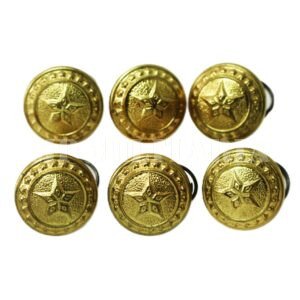 LOTE DE 6 ANTIGOS BOTÕES DA FORÇA PÚBLICA DE SÃO PAULO